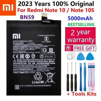 2023 Года 100% Оригинальный Высококачественный Новый Аккумулятор BN59 5000 мАч Для Xiaomi Redmi Note10 Note 10 10S Bateria Tools