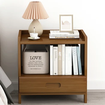 Прикроватный столик, простой шкафчик для спальни, простая прикроватная тумбочка из массива дерева, многослойный узкий шкаф, стеллаж для хранения