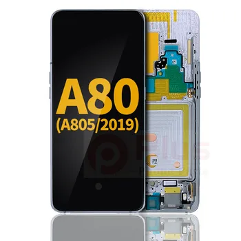 AMOLED дисплей в сборе с заменой рамки для Samsung Galaxy A80 (A805/2019) (Ghost White) (восстановленный)