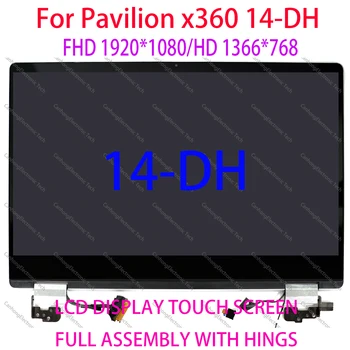 14,0 ЖК-дисплей с Сенсорным экраном, Дигитайзер Для ноутбука, Полная замена В сборе Для HP Pavilion x360 14-DH 14-dh1001tx 14-dh1705nz 14-dh130