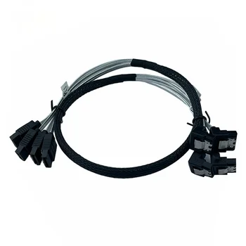4 комплекта кабеля Sata к Sata 6 Портов/Комплект Дата-кабеля Sata 7 Pin К Sata 7 Pin Sas Кабель 6 Гбит/с HDD Кабель-Разветвитель Для Сервера