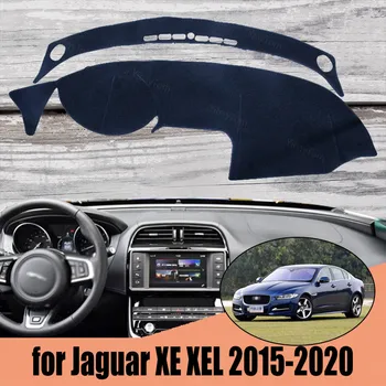 Защитный коврик для приборной панели автомобиля с защитой от ультрафиолета из высококачественного Полиэфирного волокна для Jaguar XE XEL 2015-2020
