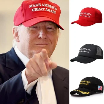 2020 Трамп Американская Президентская шляпа Make America Great Again Шляпа Дональда Трампа Республиканская шляпа Кепка MAGA Вышитая Сетчатая кепка