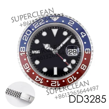 Чистый Заводской Полный комплект, Корпус для часов 904L, Юбилейный браслет, Синий/Красный Керамический механизм DD3285 CHS для сборки GMT 126710BLRO