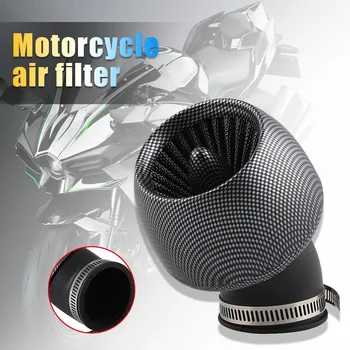 Мотоциклетный воздушный фильтр 45 ° с коленной чашечкой, головка 48 мм, Впускной Воздухоочиститель, Замена для мотоцикла, скутера по пересеченной местности
