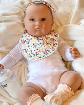 60 СМ 3D Краска Кожа С Сосудистой Веной Мягкий Силиконовый Reborn Baby Толстая Большая Кукла Игрушка Для Девочки Арт Bebe Малыш Подарок На День Рождения