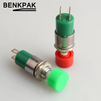 DS-323 10 мм Мгновенный кнопочный выключатель- (ВКЛ.) красный/зеленый