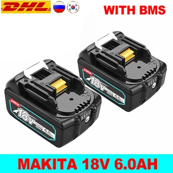 BL1860 Аккумуляторная батарея для Makita 18V Замена 6.0ah BL1840 BL1850 литий-ионный аккумулятор для Makita 18v с BMS