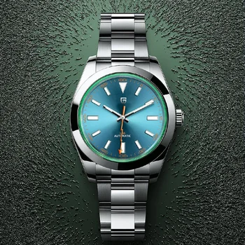 Мужские механические часы PAGANI DESIGN с зеленым стеклом и сапфиром, Роскошные автоматические часы для мужчин NH35A, часы для дайвинга из нержавеющей стали, Мужские часы