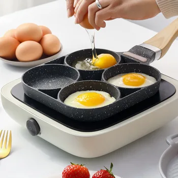сковорода с антипригарным покрытием, Машина для приготовления бургеров с яичницей, Маленькая сковорода, Бытовая Сковорода для жарки яиц, Пористая сковорода для завтрака, сковорода для торта