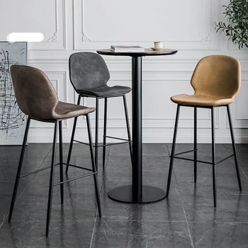 Современные минималистичные барные стулья из кованого железа для бара, коммерческая мебель, Скандинавский Дизайнерский стул для отдыха, Креативный Кофейный барный стул