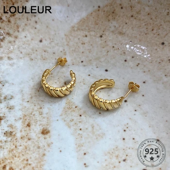 LouLeur, настоящее серебро 925 пробы, Простые серьги-гвоздики, Элегантные серебряные серьги-гвоздики в винтажном французском стиле Для женщин, Роскошные ювелирные украшения