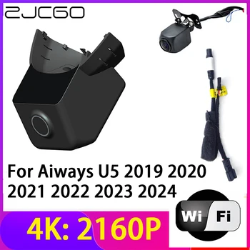 ZJCGO 4K 2160P Видеорегистратор DVR Автомобильная Камера Рекордер Wifi Ночного Видения для Aiways U5 2019 2020 2021 2022 2023 2024