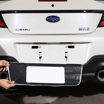 Для Subaru BRZ 2022-2023 ПВХ черная автомобильная обертка виниловая пленка Черная рамка заднего номерного знака автомобиля наклейка наклейки автомобильные аксессуары