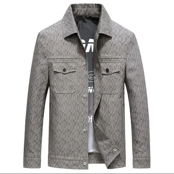 Серый весенне-осенний жакет с отворотом из тонкого бамбукового волокна, молодежная повседневная куртка, модная куртка