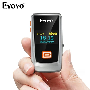 Eyoyo Bluetooth 1D Считыватель штрих-кода со светодиодным дисплеем, портативный USB-проводной 2.4 G Беспроводной сканер штрих-кода, Поддержка Windows iOS Android