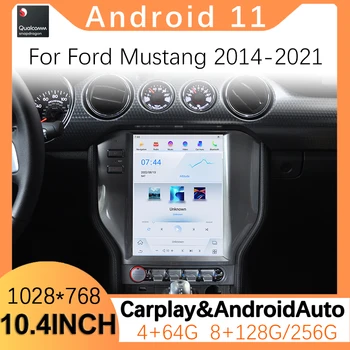 Автомобильный GPS Мультимедийный плеер Android 11 Экран Для Ford Mustang 2014-2021 2016-2019 CarPlay Навигация Авторадио Головное устройство 4G WIFI